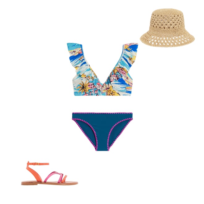 2nd bundle featuring 3 items which compliment Casual Flat Sandal-Pink Peony/Gladioli Orange