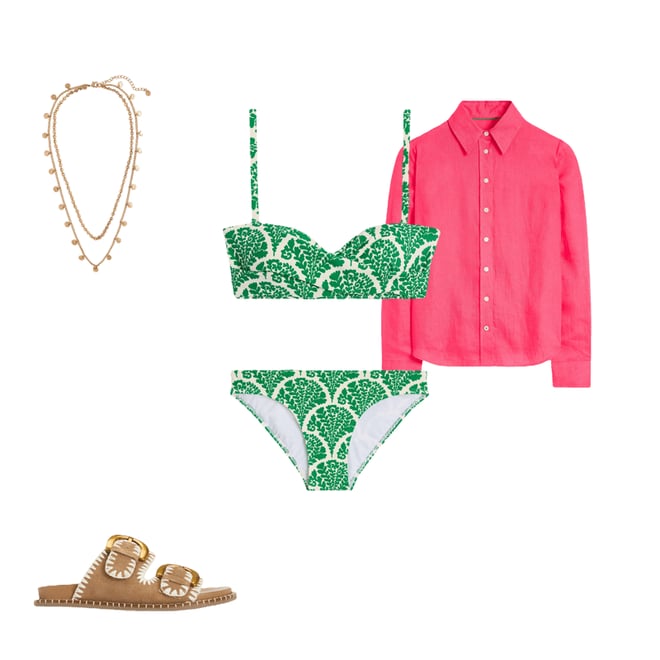 6th bundle featuring 4 items which compliment Sienna Linen Shirt-Camelia Pink