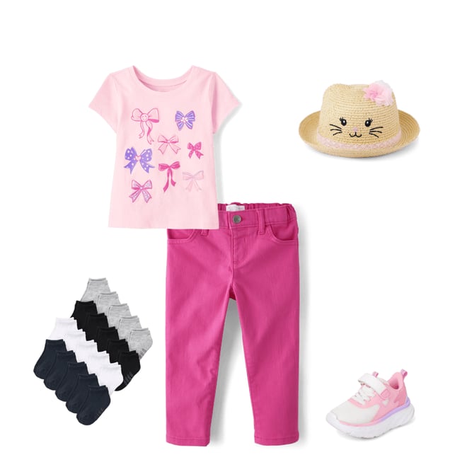 1st bundle featuring 4 items which compliment Baby And Toddler Girls Bows Graphic Tee