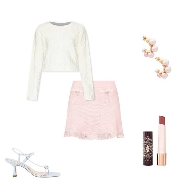 ミニスカート SELF PORTRAIT CROCHET MINI SKIRT Self-Portrait Crochet Tipped Miniskirt | Saks Fifth Avenue