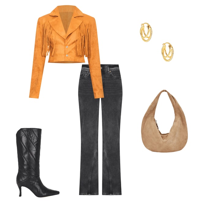 3rd bundle featuring 4 items which compliment Kiara Faux Suede Jacket