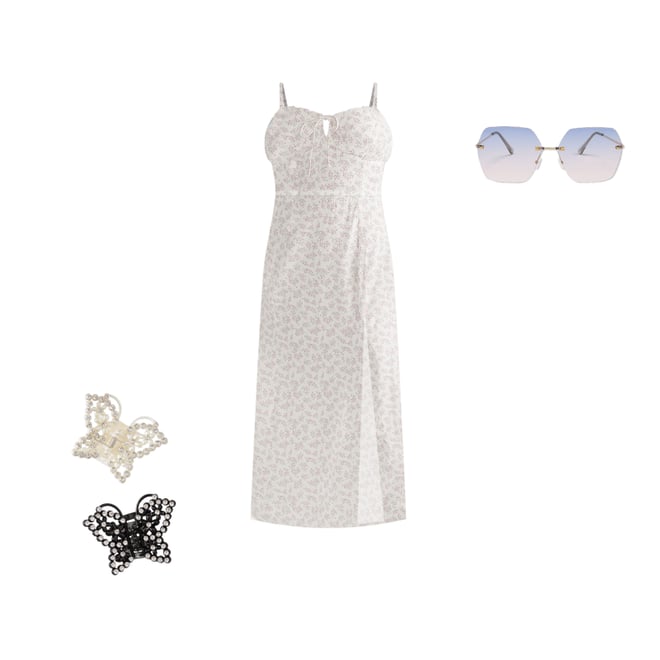 Floral Sweetheart Slip Midi Dress