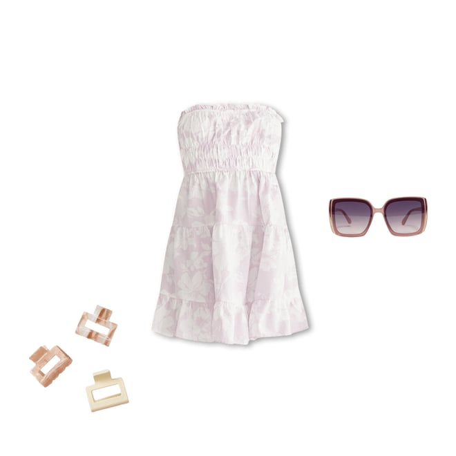 Floral Strapless Mini Dress