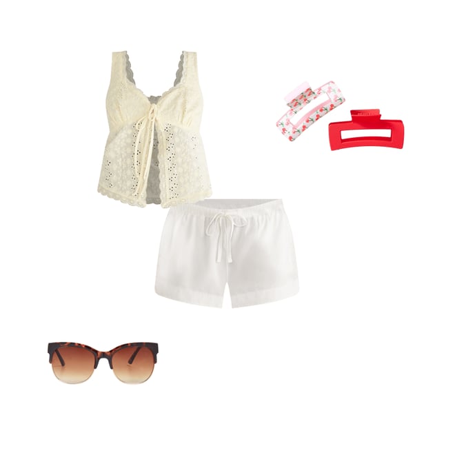 Eyelet Tie-Front Flyaway Tank
