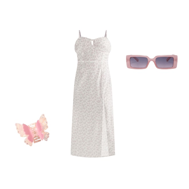 Floral Sweetheart Slip Midi Dress