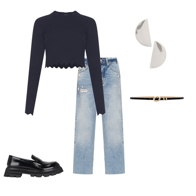2nd bundle featuring 4 items which compliment Blanca Scalloped Knit Top
