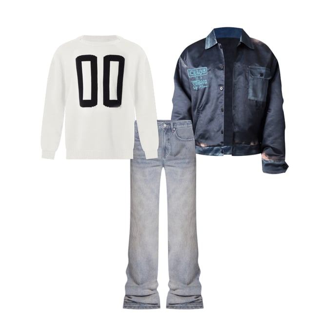 Varsity Knit Sweater - Off White | mnml | shop now