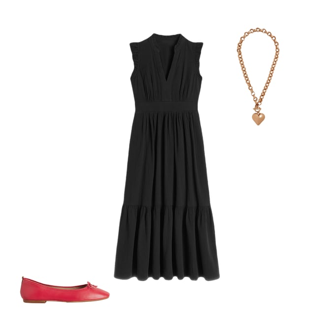 1st bundle featuring 2 items which compliment Wren Double Cloth Midi Dress, Black