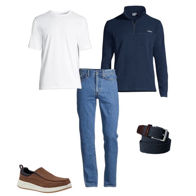 Men's Anyweather Fleece Quarter Zip Pullover | Lands' End Men's Anyweather Fleece Quarter Zip Pullover | Lands' End