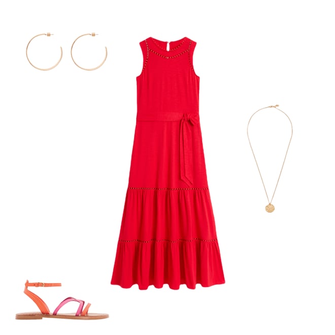 5th bundle featuring 3 items which compliment Casual Flat Sandal-Pink Peony/Gladioli Orange