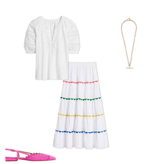 5th bundle featuring 3 items which compliment Maisy Rikrak Trim Top-White