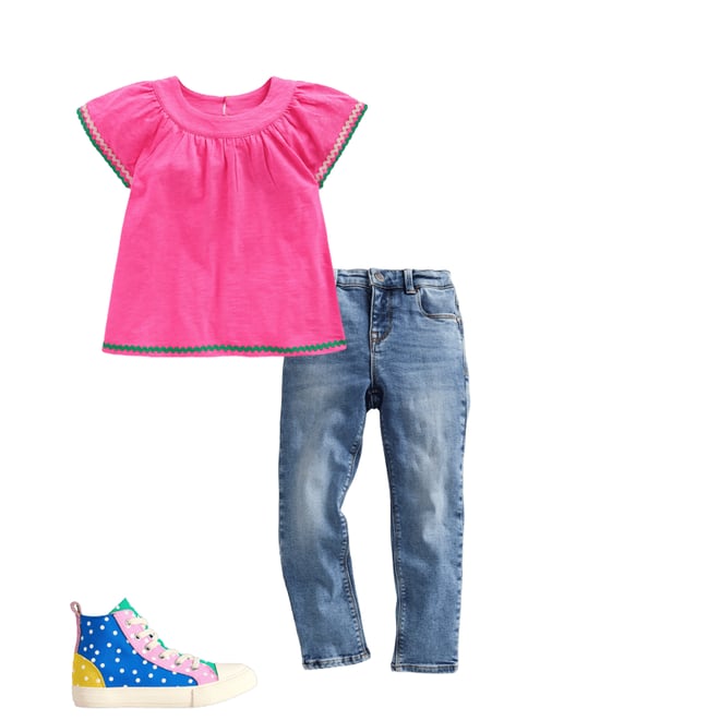 1st bundle featuring 2 items which compliment Trim Detail Pretty Top-Sorbet Pink