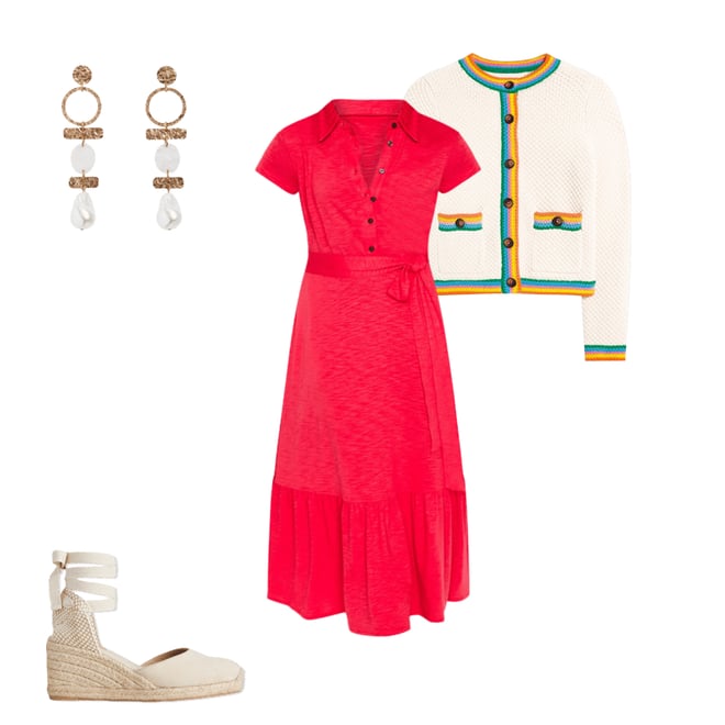 6th bundle featuring 3 items which compliment Cressida Jersey Shirt Dress-Jewel Red