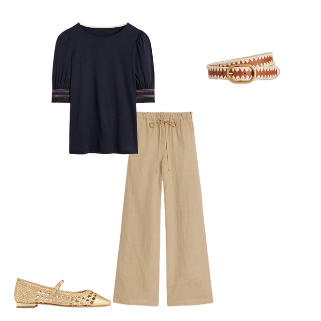 4th bundle featuring 3 items which compliment Islington Linen Pants-Oatmeal