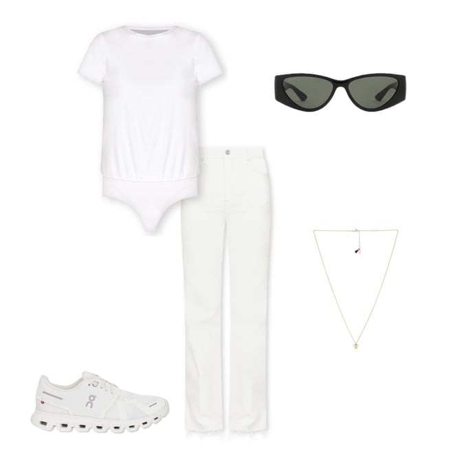 1st bundle featuring 4 items which compliment Essential Cotton Crewneck Bodysuit
