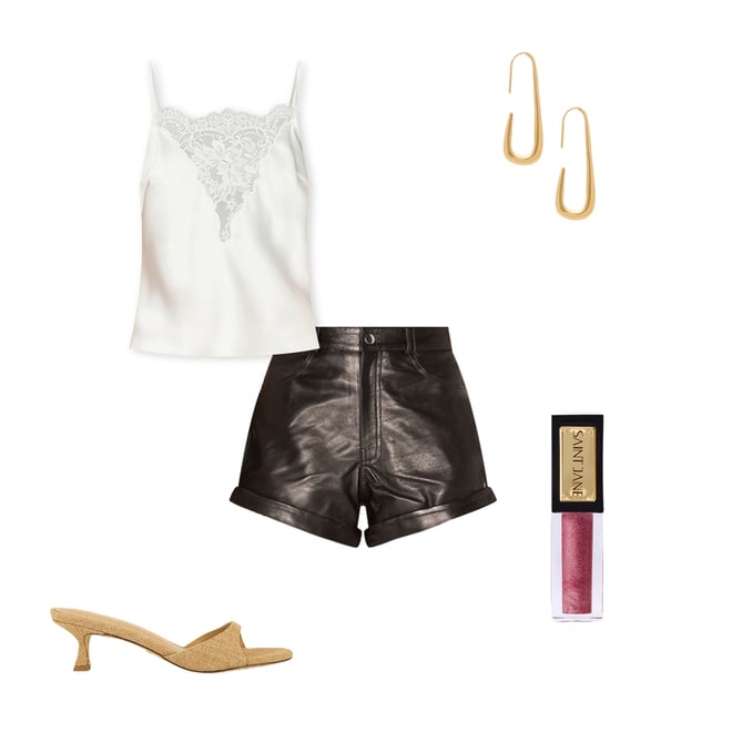 1st bundle featuring 4 items which compliment Leather Relaxed Cuff Short