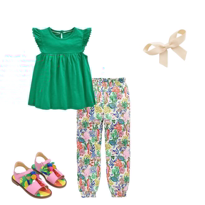 3rd bundle featuring 3 items which compliment Holiday Trousers-Multi Coral Cove