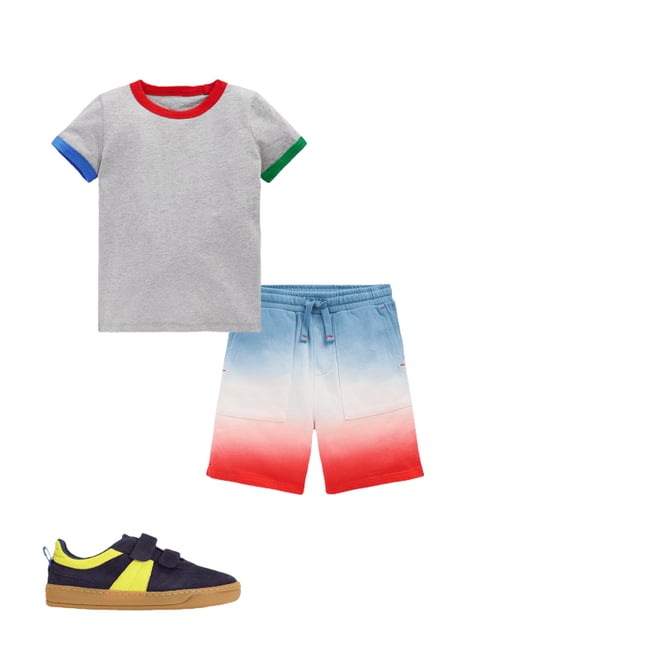 3rd bundle featuring 2 items which compliment Tie Dye Shorts, Glacier Blue and Orange