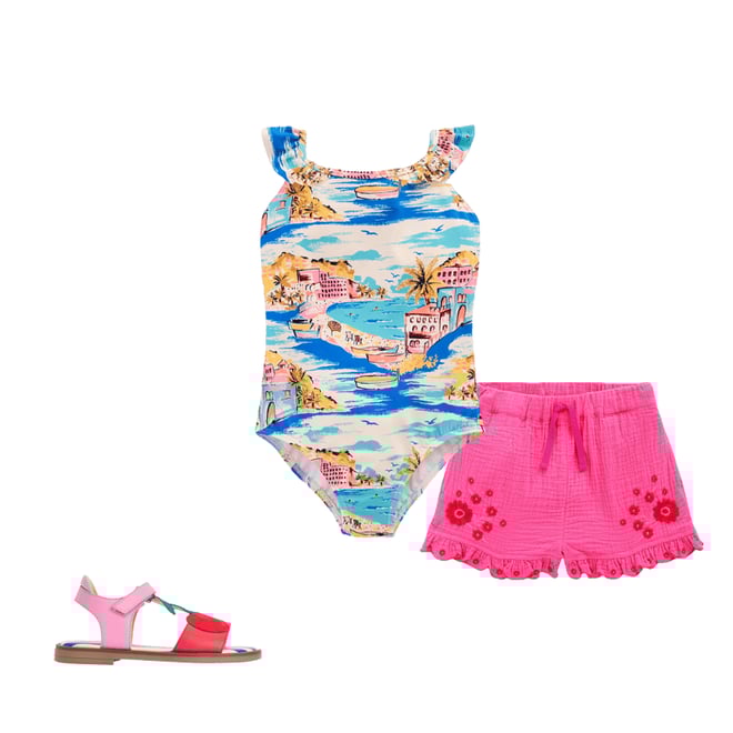 3rd bundle featuring 2 items which compliment Hallie Frill Strap Swimsuit