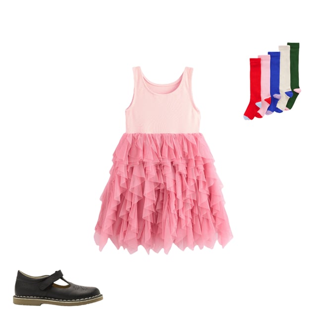 Jersey Tulle Mix Dress-Chalk Pink | Boden USA