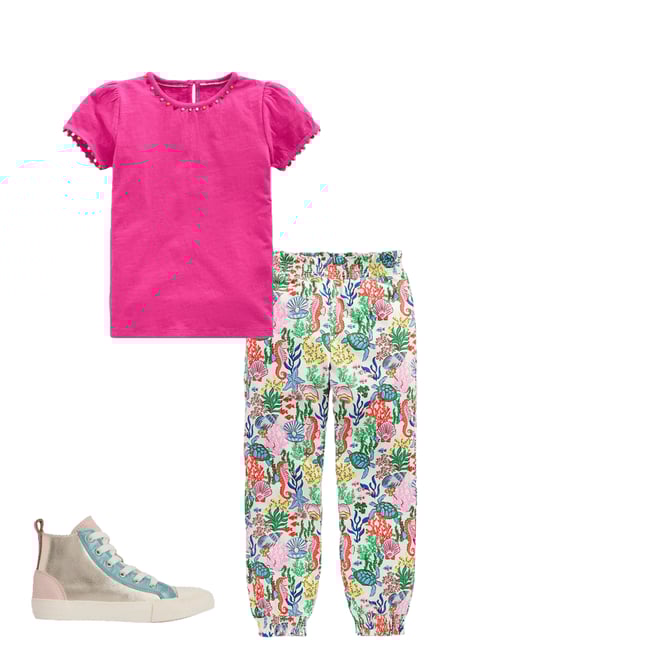 1st bundle featuring 2 items which compliment Holiday Trousers-Multi Coral Cove