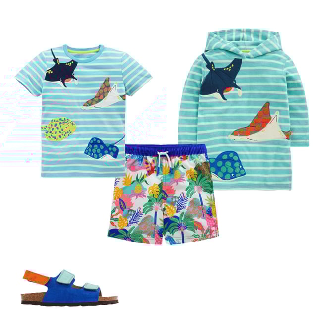 2nd bundle featuring 3 items which compliment Swim Shorts-Ivory Multi Jungle