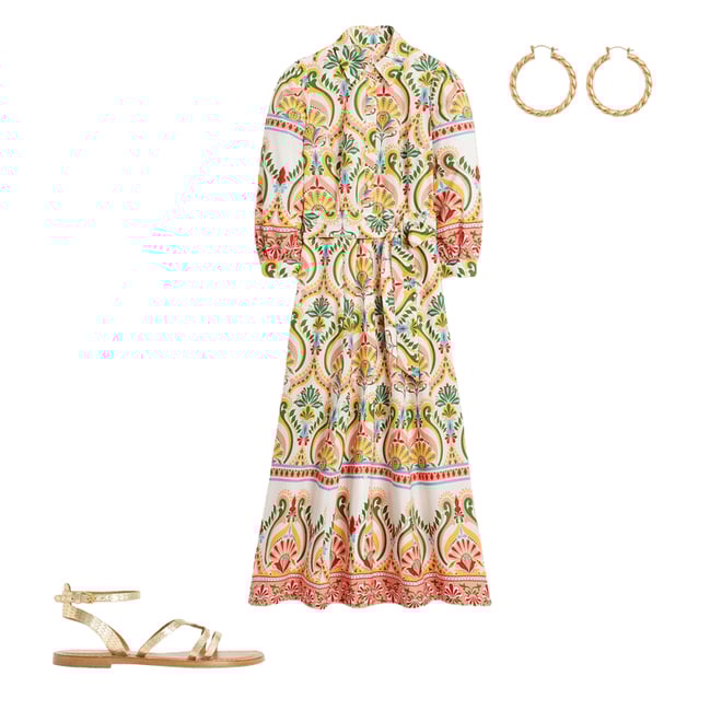 3rd bundle featuring 2 items which compliment Clara Cotton Shirt Dress-Multi, Ornamental Floral