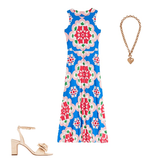 6th bundle featuring 2 items which compliment Grown On Tie Trapeze Dress-Cerulean Blue, Bloom Geo