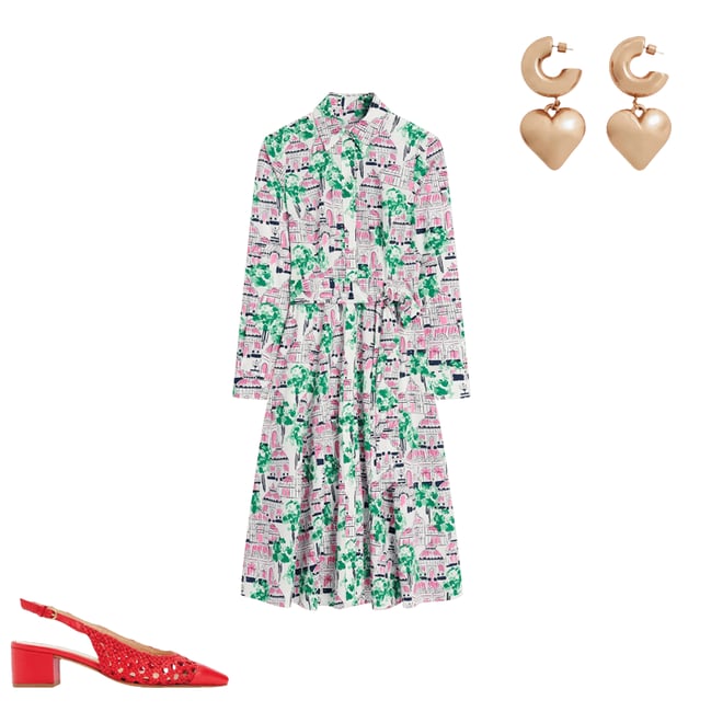 5th bundle featuring 2 items which compliment Amy Cotton Midi Shirt Dress-Ivory, Botanical Greenhouse
