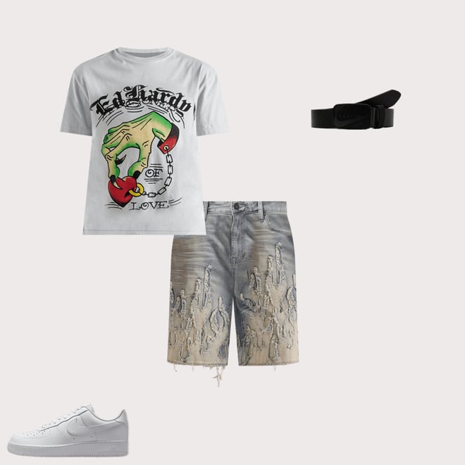 Ed Hardy  Heart Hand Short Sleeve Tee
