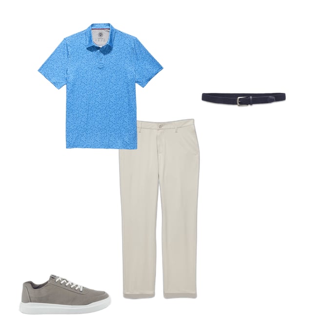 2nd bundle featuring 3 items which compliment  Mvp Cobbtown Floral Print Performance Polo Shirt - Blue