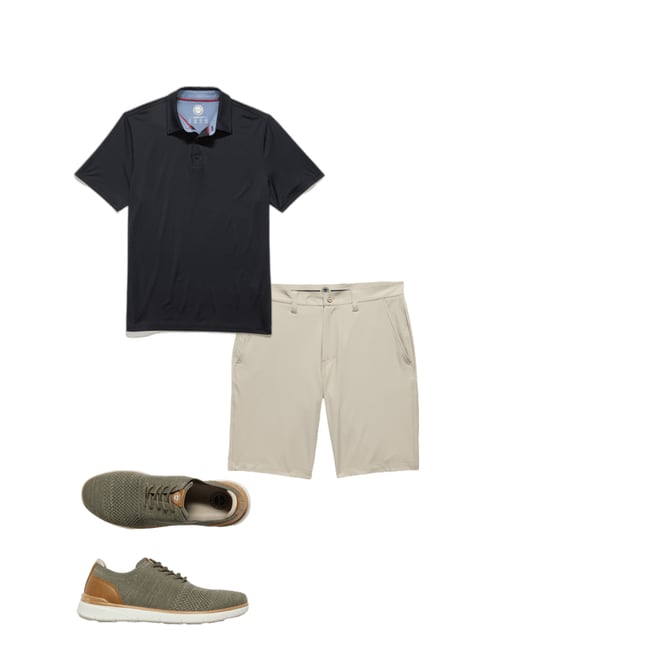 1st bundle featuring 2 items which compliment  Pinehurst Performance Polo Shirt - Black