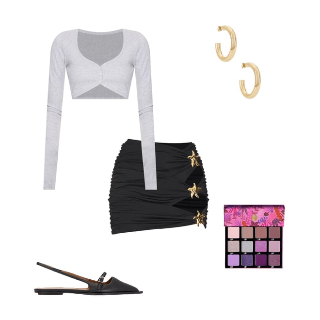 1st bundle featuring 4 items which compliment Rib Button Through Crop Top