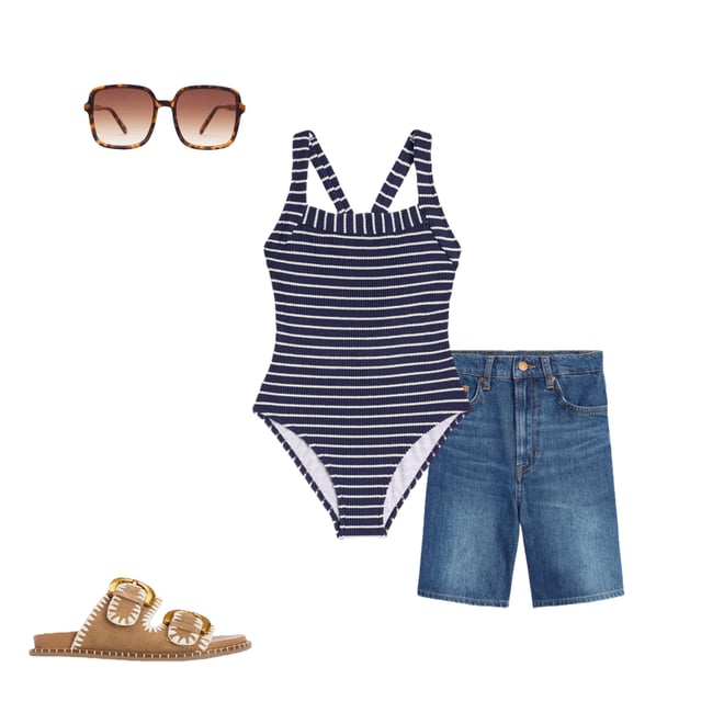 1st bundle featuring 3 items which compliment Scoop Cross Back Swimsuit