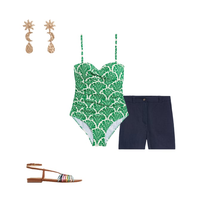2nd bundle featuring 3 items which compliment Andros Twist Front Swimsuit-Rich Emerald, Blossomy