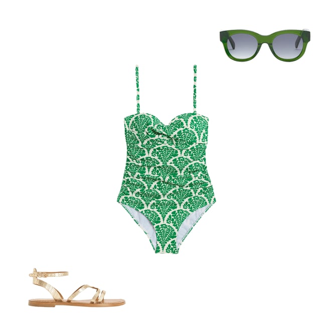 3rd bundle featuring 2 items which compliment Andros Twist Front Swimsuit-Rich Emerald, Blossomy