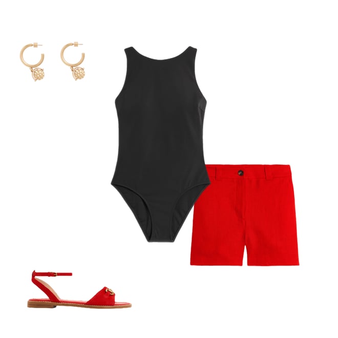 2nd bundle featuring 3 items which compliment Westbourne Linen Shorts-Poppy Red