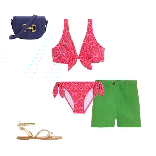 2nd bundle featuring 4 items which compliment Tie Front Bikini Top-Pink Rose, Botanic Blush