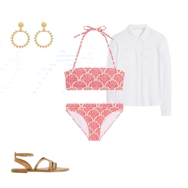 1st bundle featuring 4 items which compliment Milos Smocked Bikini Top-Jam Red, Blossomy