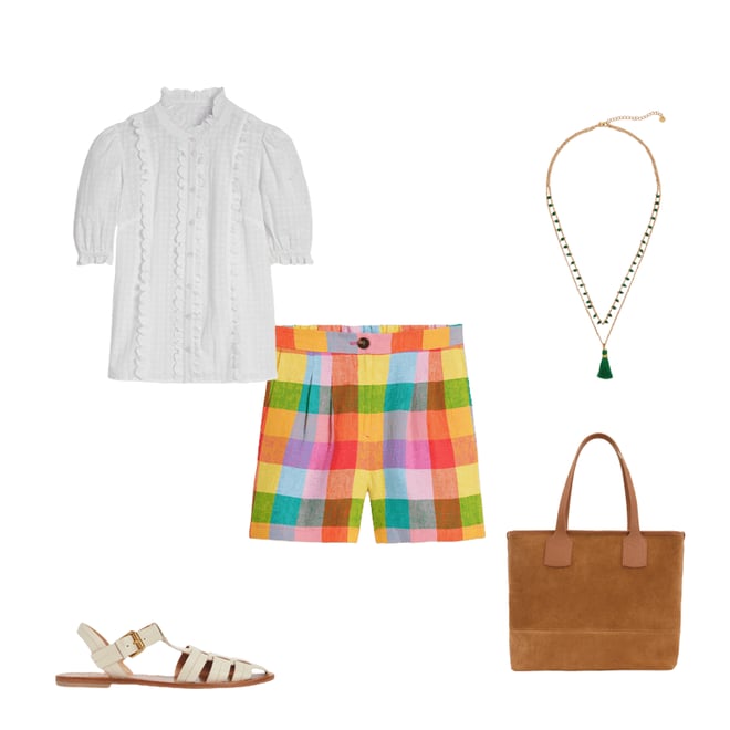 6th bundle featuring 4 items which compliment Dulwich Linen Shorts, Rainbow Multigingham