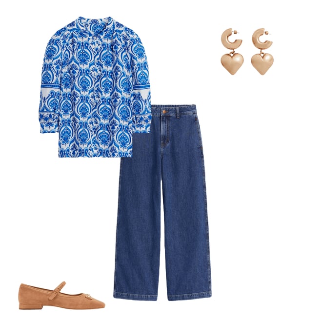 2nd bundle featuring 3 items which compliment Cropped Fluid Jeans-Mid Vintage
