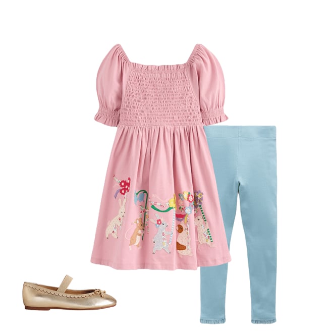 3rd bundle featuring 2 items which compliment Clare Shirred Appliqué Dress
