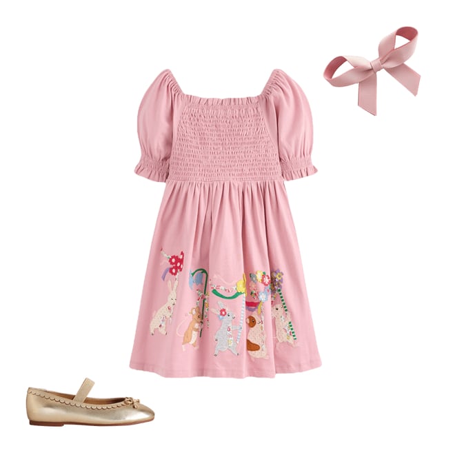1st bundle featuring 2 items which compliment Clare Shirred Appliqué Dress