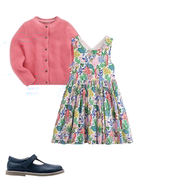 3rd bundle featuring 2 items which compliment Harper Cross-Back Dress-Multi Coral Cove