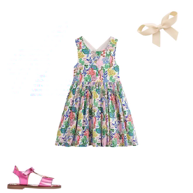 1st bundle featuring 2 items which compliment Harper Cross-Back Dress-Multi Coral Cove