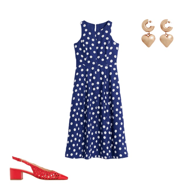 4th bundle featuring 2 items which compliment Carla Linen Midi Dress-Starboard Blue, Painted Dot