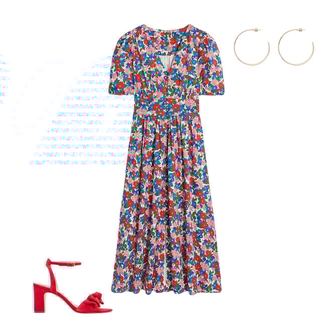 4th bundle featuring 2 items which compliment Bow Heeled Sandals-Hibiscus