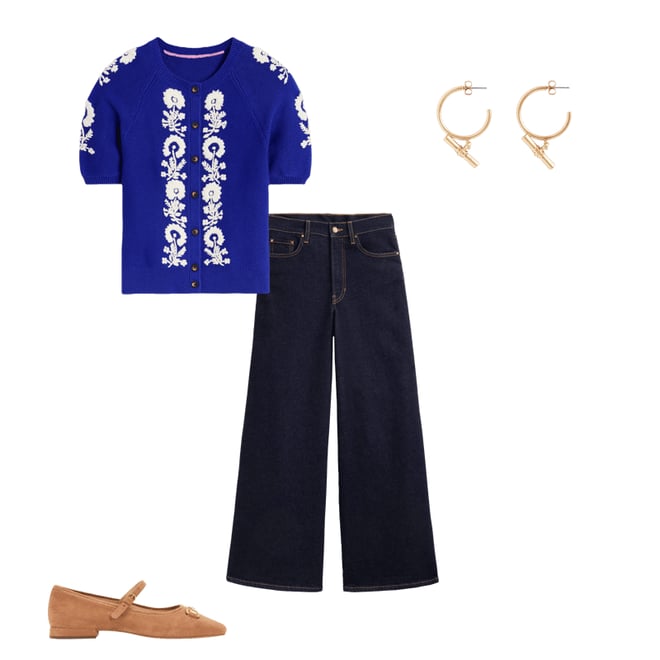 4th bundle featuring 3 items which compliment Embroidered T-Shirt Cardigan