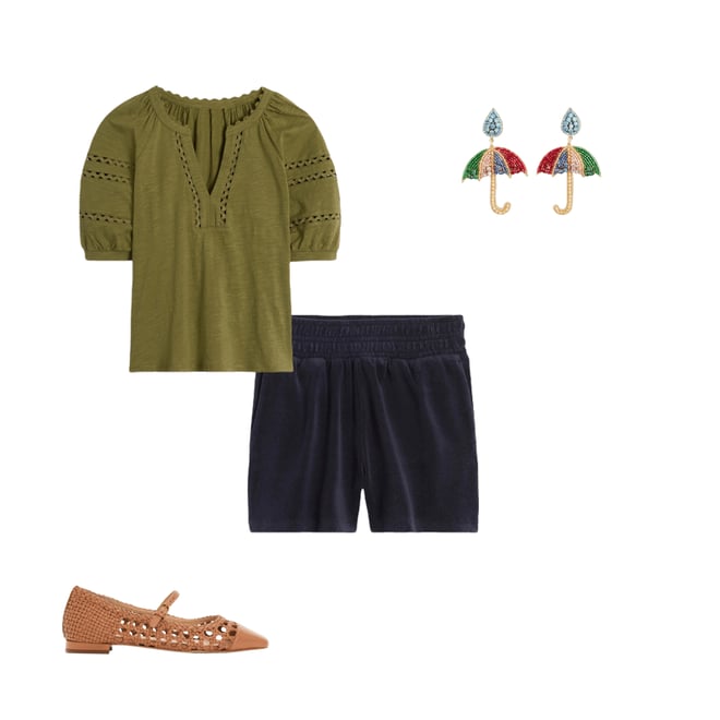 2nd bundle featuring 3 items which compliment Smocked Towelling Short-Navy
