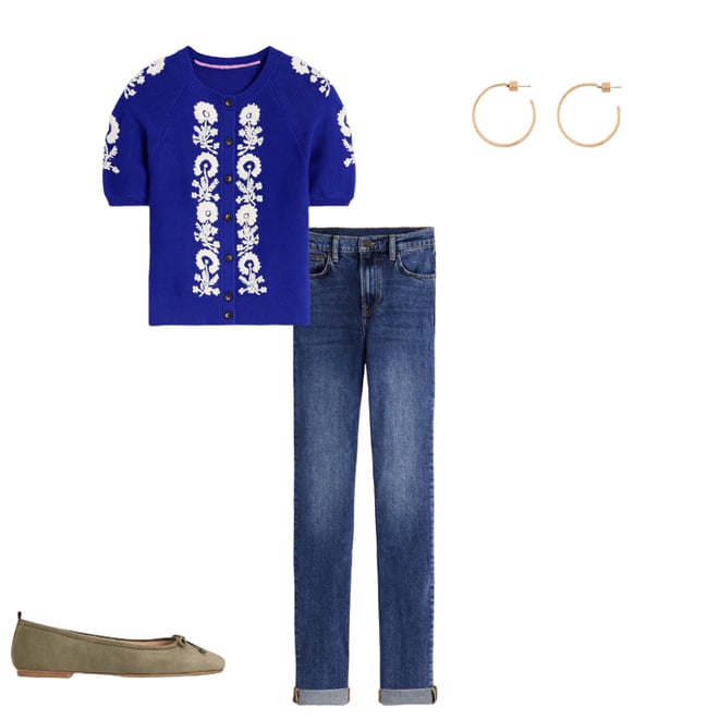 5th bundle featuring 3 items which compliment Embroidered T-Shirt Cardigan